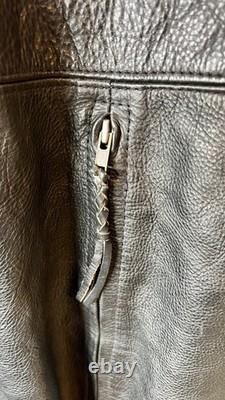 Harley WilleG Leather Jacket Made in USA Size M Zip-Off Sleeves RARE