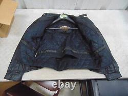 Harley Women's Medium Leather Jacket Diamond Stitch Milwaukee 98 Sturgis 99