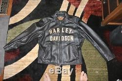 Harley davidson 100th anniversary leather motorcycle jacket xl GREAT CONDITION