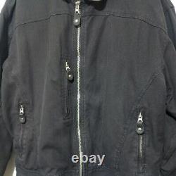 Harley-davidson Black Canvas Motorcycle Riding Eagle Lined Jacket Men's Large