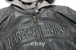 Harley davidson jacket L willie g REFLECTIVE SKULL + HOODIE bar 98152-09VW zip