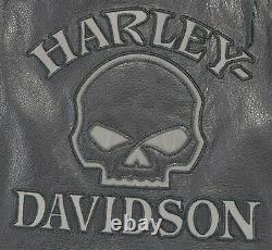 Harley davidson jacket L willie g REFLECTIVE SKULL + HOODIE bar 98152-09VW zip