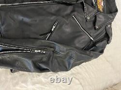 Harley davidson leather jacket size Large Perfecto Style MADE IN USA