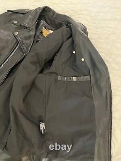 Harley davidson leather jacket size Large Perfecto Style MADE IN USA
