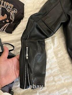 Harley davidson leather jacket size Large Perfecto Style MADE IN USA