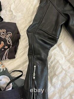 Harley davidson leather jacket size Large Perfecto Style MADE IN USA