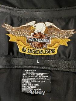Harley davidson leather jacket size Large Perfecto Style MADE IN USA