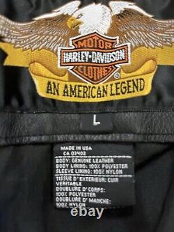 Harley davidson leather jacket size Large Perfecto Style MADE IN USA