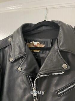 Harley davidson leather jacket size Large Perfecto Style MADE IN USA