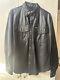 Harley davidson mens jacket shirt Large leather biker vintage snap bar. Nice