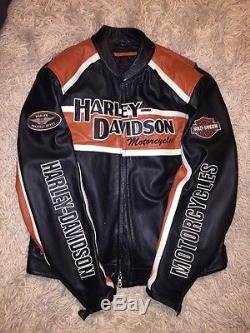 Harley davidson mens leather jacket Large