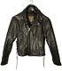 Heavy Leather Motorcycle Jacket-Braided-Removable Liner-Sz 40-Handcrafted In USA