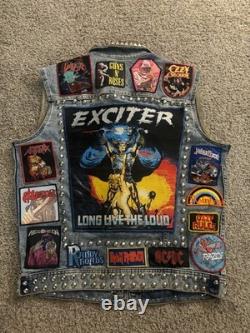 Heavy Metal Battle Vest 1980s Retro Style With Vintage Patches READ DESCRIPTION