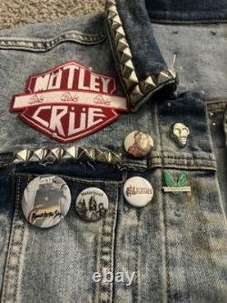 Heavy Metal Battle Vest 1980s Retro Style With Vintage Patches READ DESCRIPTION