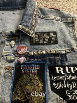 Heavy Metal Battle Vest 1980s Retro Style With Vintage Patches READ DESCRIPTION