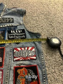 Heavy Metal Battle Vest 1980s Retro Style With Vintage Patches READ DESCRIPTION