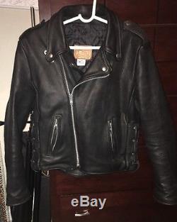Heavy Quality Men's Biker Leather Jacket By Walter Dyer MADE IN USA 42 Meduim