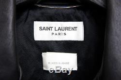 Hedi Slimane Personal Saint Laurent Paris Black Leather Biker Jacket 46 L17 L01