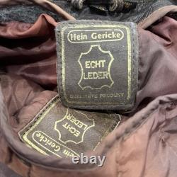 Hein Gericke Dakar Brown Leather Jacket SZ 40 Rare Vintage Heavy Grunge Biker