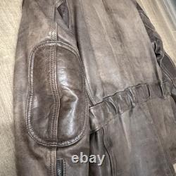 Hein Gericke Dakar Brown Leather Jacket SZ 40 Rare Vintage Heavy Grunge Biker