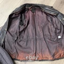 Hein Gericke Dakar Brown Leather Jacket SZ 40 Rare Vintage Heavy Grunge Biker
