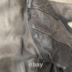 Hein Gericke Dakar Brown Leather Jacket SZ 40 Rare Vintage Heavy Grunge Biker