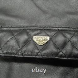 Hein Gericke First Gear Leather Jacket Men 52 Blk Motorcycle Removable Liner VTG
