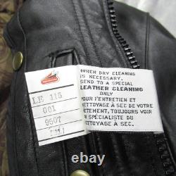 Hein Gericke First Gear Leather Jacket Men 52 Blk Motorcycle Removable Liner VTG