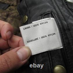 Hein Gericke First Gear Leather Jacket Men 52 Blk Motorcycle Removable Liner VTG