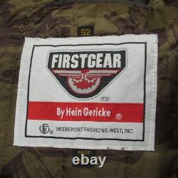 Hein Gericke First Gear Leather Jacket Men 52 Blk Motorcycle Removable Liner VTG