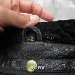 Hein Gericke First Gear Leather Jacket Men 52 Blk Motorcycle Removable Liner VTG