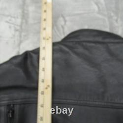 Hein Gericke First Gear Leather Jacket Men 52 Blk Motorcycle Removable Liner VTG