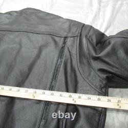 Hein Gericke First Gear Leather Jacket Men 52 Blk Motorcycle Removable Liner VTG