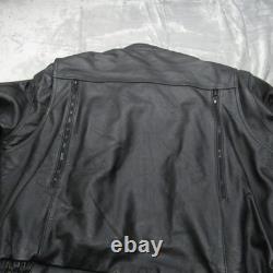 Hein Gericke First Gear Leather Jacket Men 52 Blk Motorcycle Removable Liner VTG