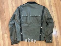 Hein Gericke Harley Davidson Leather Motorcycle Jacket Mesh Lined Gray 40