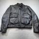 Hein Gericke Jacket Men 42 Leather Cafe Racer Vented Motorcycle Coat Vented Moto