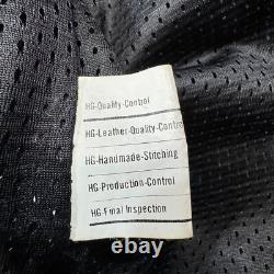 Hein Gericke Jacket Men 42 Leather Cafe Racer Vented Motorcycle Coat Vented Moto