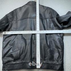 Hein Gericke Jacket Men 42 Leather Cafe Racer Vented Motorcycle Coat Vented Moto