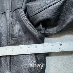 Hein Gericke Jacket Men 42 Leather Cafe Racer Vented Motorcycle Coat Vented Moto