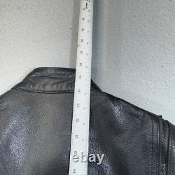 Hein Gericke Jacket Men 42 Leather Cafe Racer Vented Motorcycle Coat Vented Moto