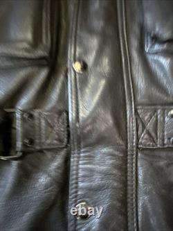 Hein Gericke Leather Black Motorcycle Jacket Removeable Lining Men's Size 42