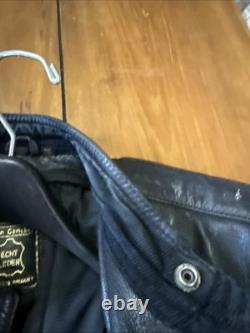 Hein Gericke Leather Black Motorcycle Jacket Removeable Lining Men's Size 42