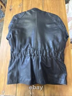Hein Gericke Leather Black Motorcycle Jacket Removeable Lining Men's Size 42