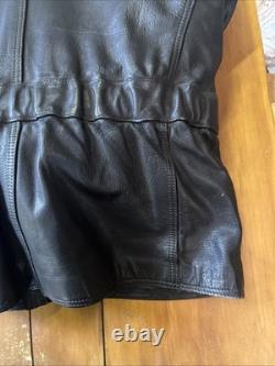 Hein Gericke Leather Black Motorcycle Jacket Removeable Lining Men's Size 42
