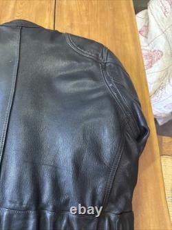 Hein Gericke Leather Black Motorcycle Jacket Removeable Lining Men's Size 42