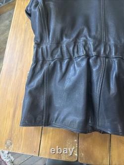 Hein Gericke Leather Black Motorcycle Jacket Removeable Lining Men's Size 42