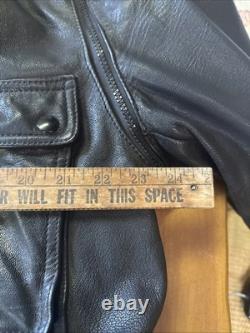 Hein Gericke Leather Black Motorcycle Jacket Removeable Lining Men's Size 42