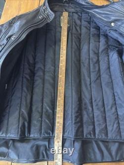Hein Gericke Leather Black Motorcycle Jacket Removeable Lining Men's Size 42