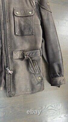 Hein Gericke Leather Jacket Brown Utility Vintage Motorcycle Butter-soft Sz 44