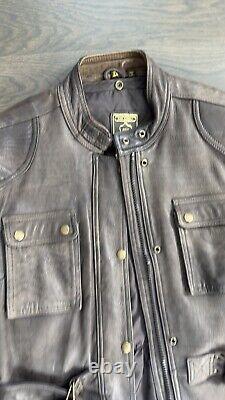 Hein Gericke Leather Jacket Brown Utility Vintage Motorcycle Butter-soft Sz 44